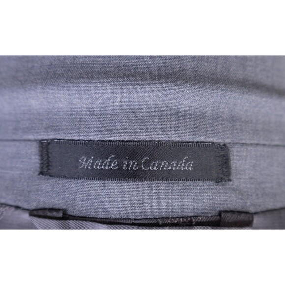 Ralph Lauren Solid Gray Suit Jacket Sport Coat Blazer Two Button Sz 46L Wool EUC - Picture 12 of 13